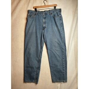 Levis 550 Relaxed Fit Tapered Leg Blue Denim Jeans Mens 42x32 (Fits 36x30)